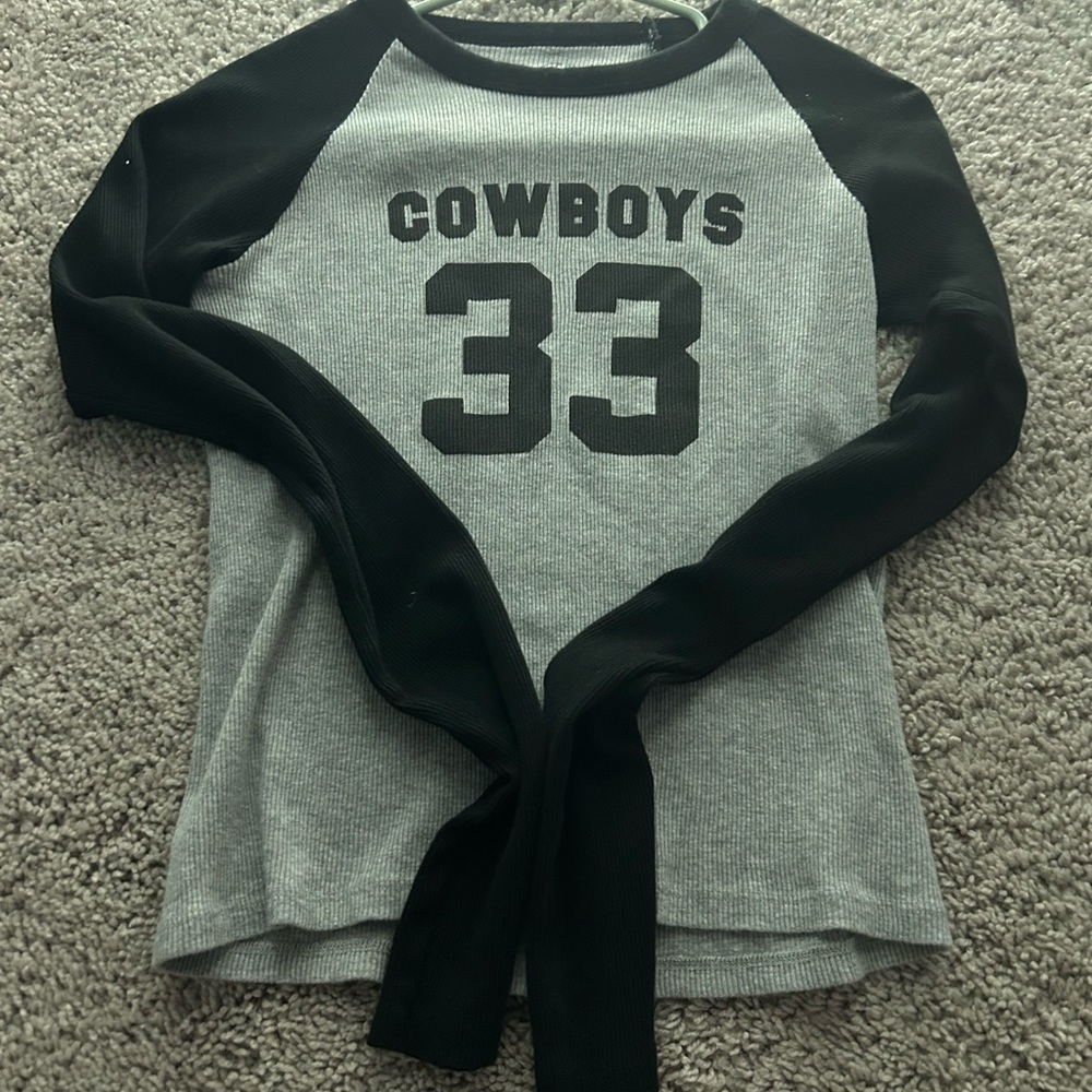 Brandy Melville Gray and Black Long Sleeve Top